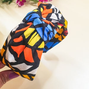 African print headband. Top knot headband. African print accessories. Headband for women. Unique headband. African prints gift for women.
