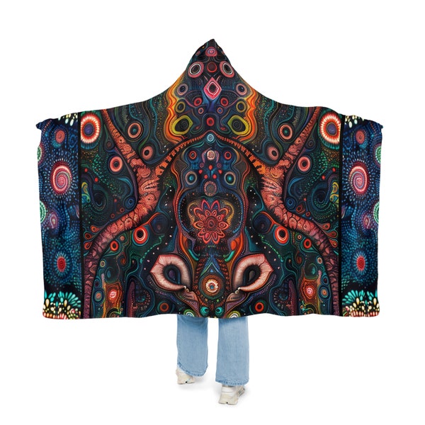 Psychedelic Blanket, Trippy Blanket, Nature Design, Psychedelic Mushroom Blanket, Sherpa Fleece Blanket, Nature Blanket, Festival Blanket