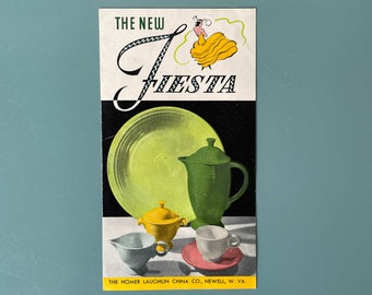 Vintage Fiesta (Fiestaware) Original Price List / July 1952