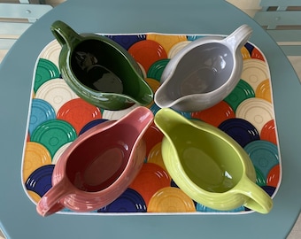 Vintage Fiesta (Fiestaware) Sauce Boat in 1950's Colors - CHOICE