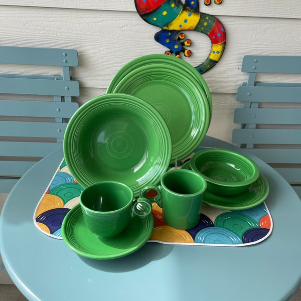 Green Dinnerware Etsy