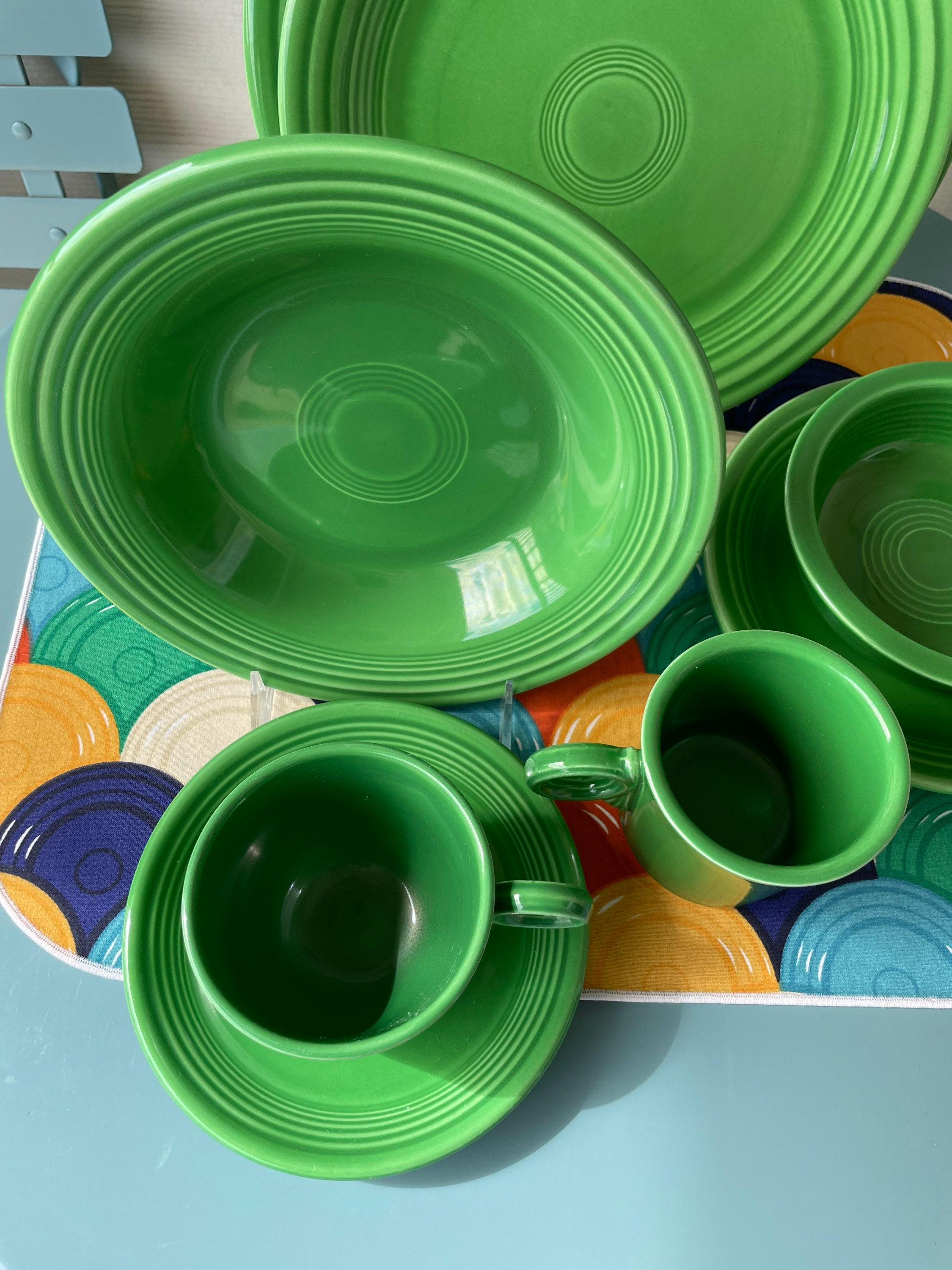 VINTAGE FIESTA MEDIUM GREEN C/S1959‐1969 Vintage Fiesta (Fiestaware) MEDIUM GREEN Dinnerware / CHOICE