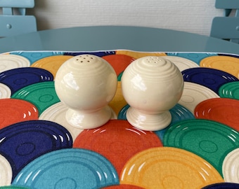 Vintage Fiesta (Fiestaware) Salt & Pepper Set in Old IVORY