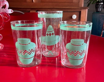 Vintage Fiesta Go-Alongs / Mexicana Glass Tumblers