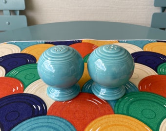 Vintage Fiesta (Fiestaware) Salt & Pepper Set in TURQUOISE