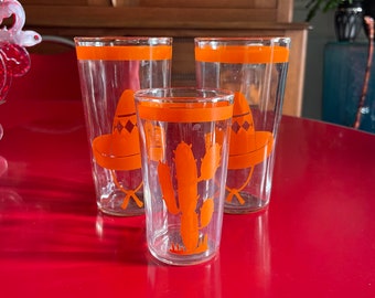 Vintage Fiesta Go-Alongs / Mexicana Glass Tumblers