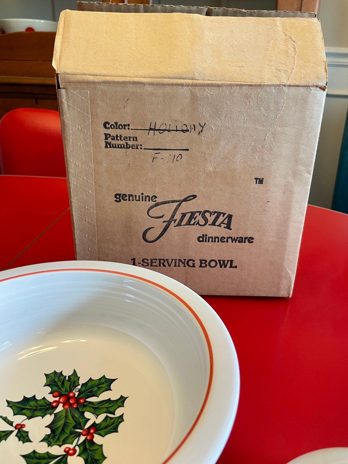 Fiesta fiestaware Holiday christmas Fiesta / Serving Bowl Etsy