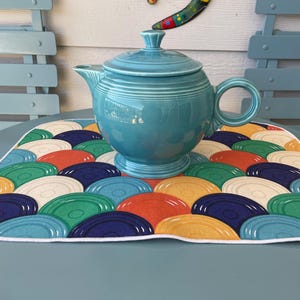 Vintage Fiesta (Fiestaware) Large Teapot in TURQUOISE