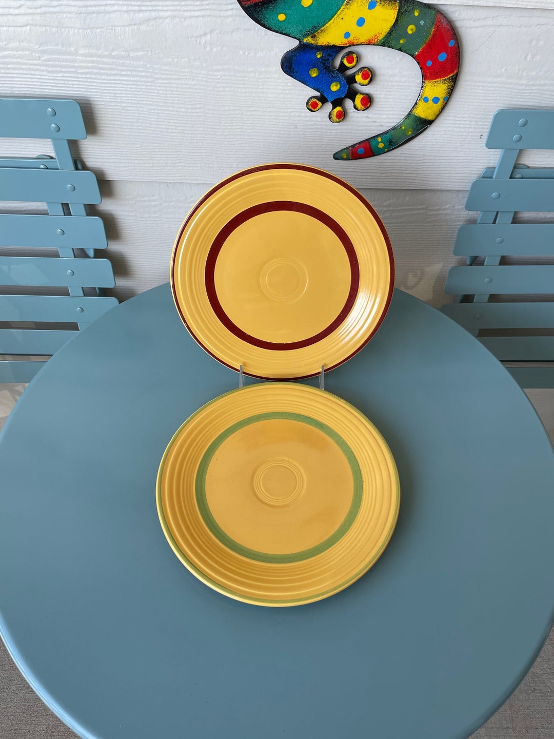 Vintage Fiesta (fiestaware) Sears Cake Plate With Stripes / CHOICE - Etsy