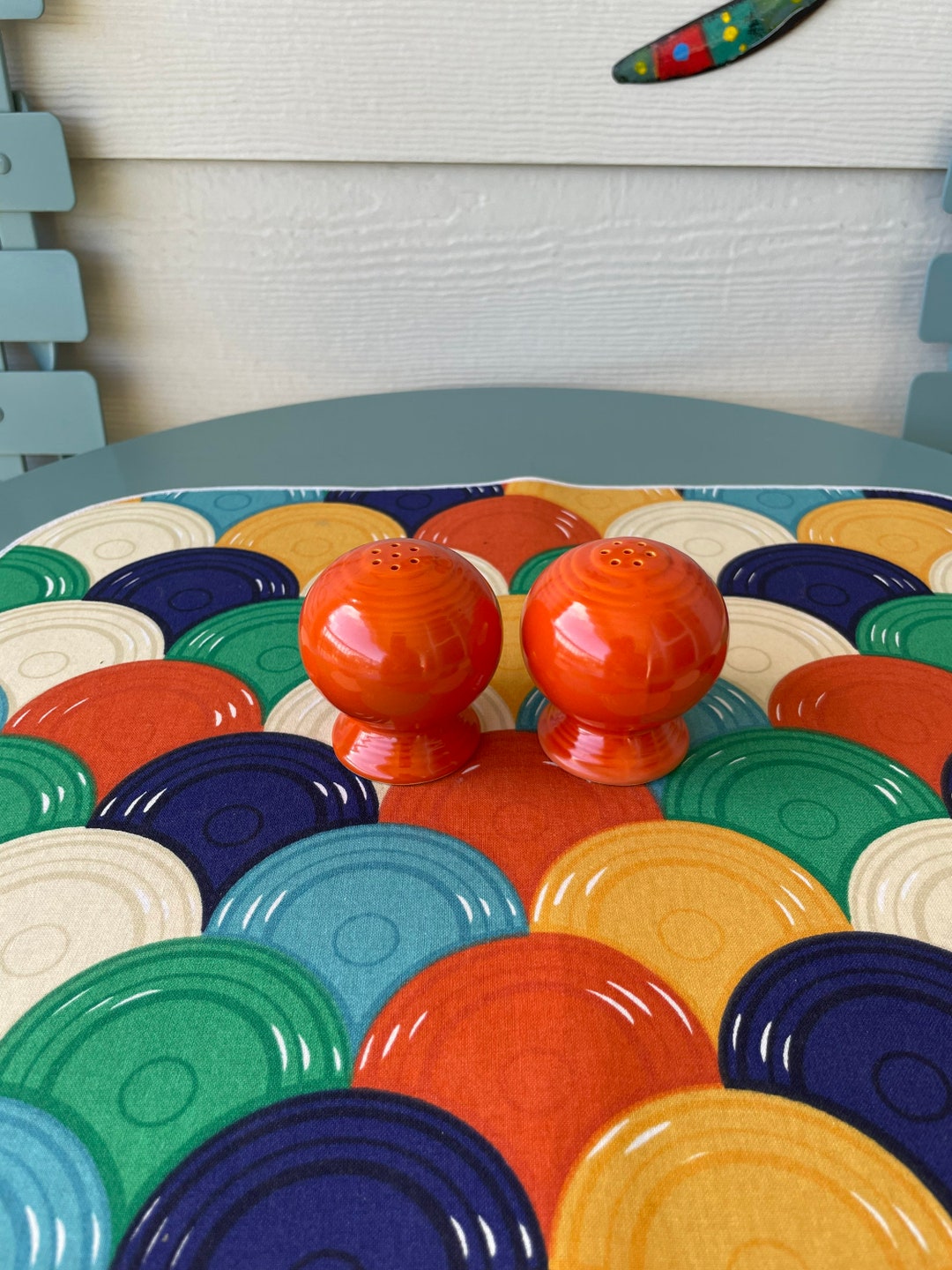 Vintage Fiesta fiestaware Salt & Pepper Set in Fiesta RED Etsy