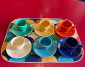 Vintage Fiesta (Fiestaware) After Dinner (Demitasse) Coffee Cup and Saucer - CHOICE
