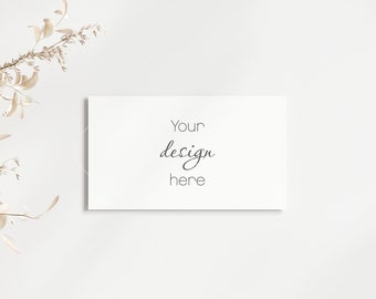 Makieta wizytówki w stylu boho, minimalistyczne materiały piśmiennicze (PSD, JPG, PNG)
