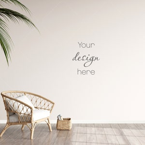 Blank Wall Mockup, Empty Wall Mockup, Modern Interior Wall Mockup, Living Room Wall Mockup, Wall Mockup