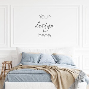 Blank Wall Mockup, Empty Wall Mockup, Modern Interior Wall Mockup, Bedroom Wall Mockup, Wall Mockup