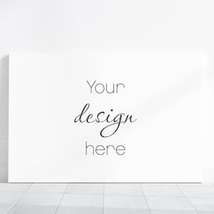 3x2 Canvas Mockup PSD, Horizontal Canvas Mockup Smart Object in Photoshop, Minimalist Landscape Canvas Mockup JPG PSD