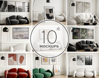 Modern Interior Frame Mockup Bundle, Gallery Wall (PSD JPG)