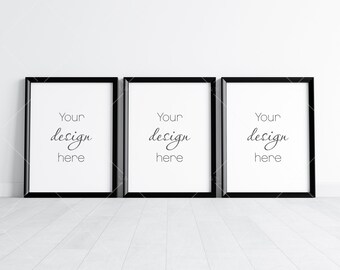 4x3 Frame Mockup, Minimalist Poster Mockup (JPG PNG PSD)