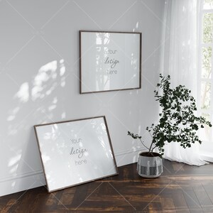 Frame Mockup in Minimal Interior Room, Poster Mockup, PSD JPG