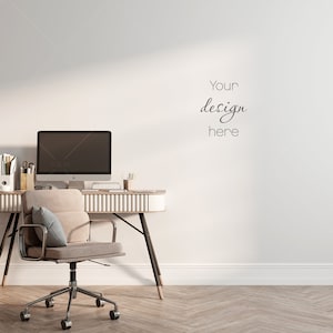 Home Workspace Wall Mockup, Empty Wall Mockup, Office Wall Mockup, Wall Mockup, Blank Wall Mockup