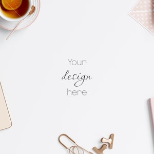 Flat Lay Image of Women Workplace, JPG