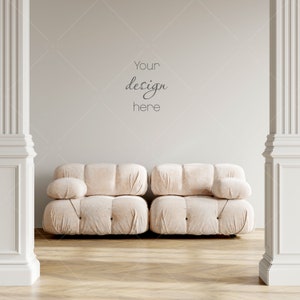 Blank Wall Mockup Boho, Empty Wall Mockup, Cozy Interior Wall Mockup, Living Room Wall Mockup, Wall Mockup
