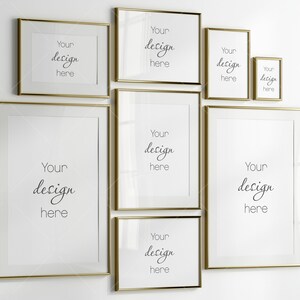 Gallery Wall Mockup, Frame Mockup, Poster Frame Mockup, Photo Frame Mockup, PSD JPG