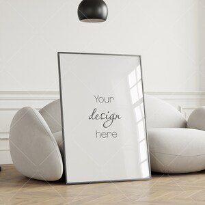 Frame Mockup in Modern Interior Room, Poster Mockup, PSD JPG