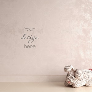Empty Wall Nursery Interior Mockup, Nursery Wall Mockup, Kids Room Mockup, Children&#39;s Room Mockup