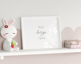 Maqueta de marco rosa para habitación infantil (PSD, JPG)