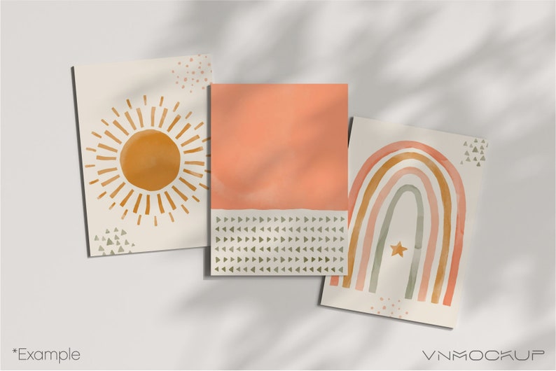 Boho Card Mockup Bundle 5x7, Invitation Mockup Kit (PSD, JPG) image 4