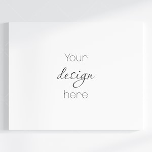 5x4 Canvas Mockup PSD, Horizontal Canvas Mockup Smart Object in Photoshop, Minimalist Landscape Canvas Mockup JPG PSD