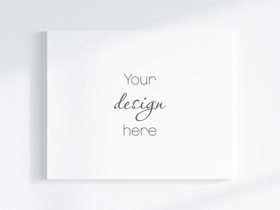 5x4 Canvas Mockup, Horizontal Landscape, Smart Object (PSD, JPG)