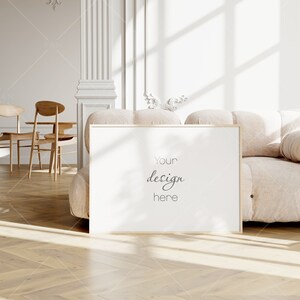 Frame Mockup in Modern Interior Room, Poster Mockup, PSD JPG