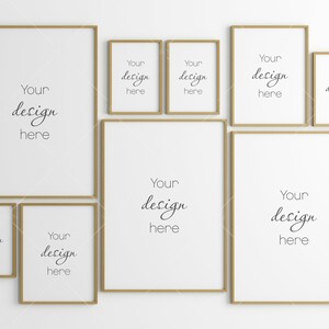Gallery Wall Mockup, Frame Mockup, Poster Frame Mockup, Photo Frame Mockup, PSD JPG