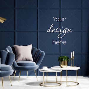 Blank Wall Mockup, Empty Wall Mockup, Modern Interior Wall Mockup, Living Room Wall Mockup, Wall Mockup