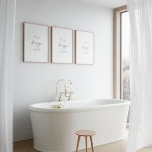 Bathroom Frame Mockup, Poster Mockup, Modern Interior Mockup, Mockup Frame