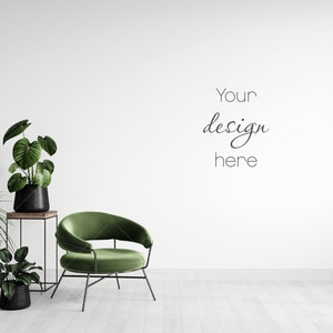 Blank Wall Mockup, Empty Wall Mockup, Modern Interior Wall Mockup, Living Room Wall Mockup, Wall Mockup