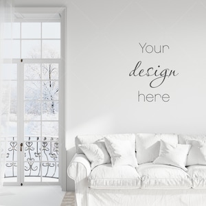 Blank Wall Mockup, Empty Wall Mockup, Modern Interior Wall Mockup, Living Room Wall Mockup, Wall Mockup