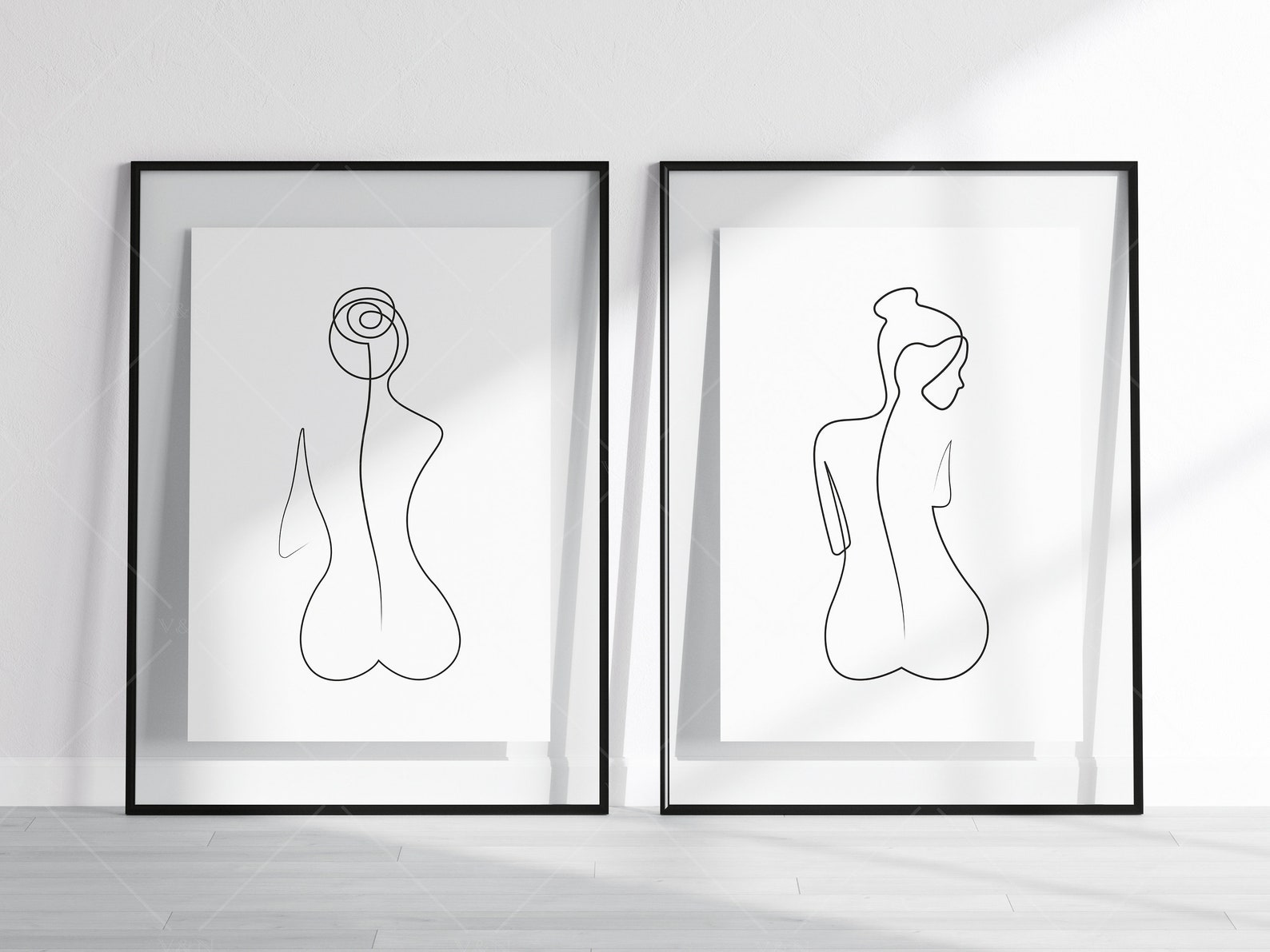 Download 2 Minimalist Frames Mockup Two Vertical Black Frames ...