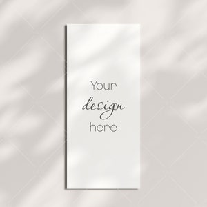 Menu Mockup 4x9, Boho Menu Mockup, Wedding Menu Mockup, Pusty Szablon Karty Menu, Minimalistyczny Stacjonarny Mockup