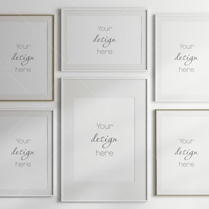 Gallery Wall Mockup, Frame Mockup, Poster Frame Mockup, Photo Frame Mockup, PSD JPG