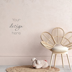 Kids Room Mockup, Empty Wall Nursery Interior Mockup, Nursery Wall Mockup, Children&#39;s Room Mockup