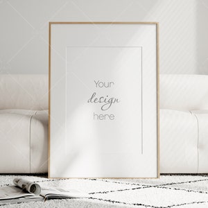 Frame Mockup in Modern Interior Room, Poster Mockup, PSD JPG
