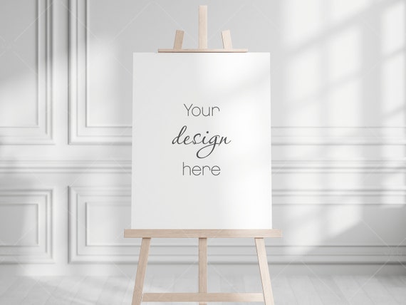 Small Easel On A White Background Stock Photo - Download Image Now