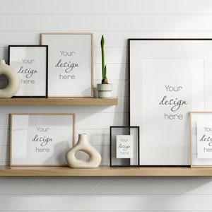 Gallery Wall Mockup, Frame Mockup, Poster Frame Mockup, Photo Frame Mockup, PSD JPG