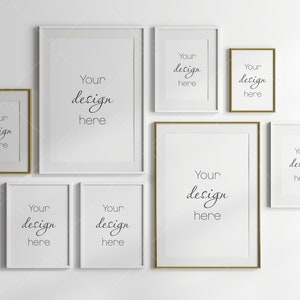 Gallery Wall Mockup, Frame Mockup, Poster Frame Mockup, Photo Frame Mockup, PSD JPG