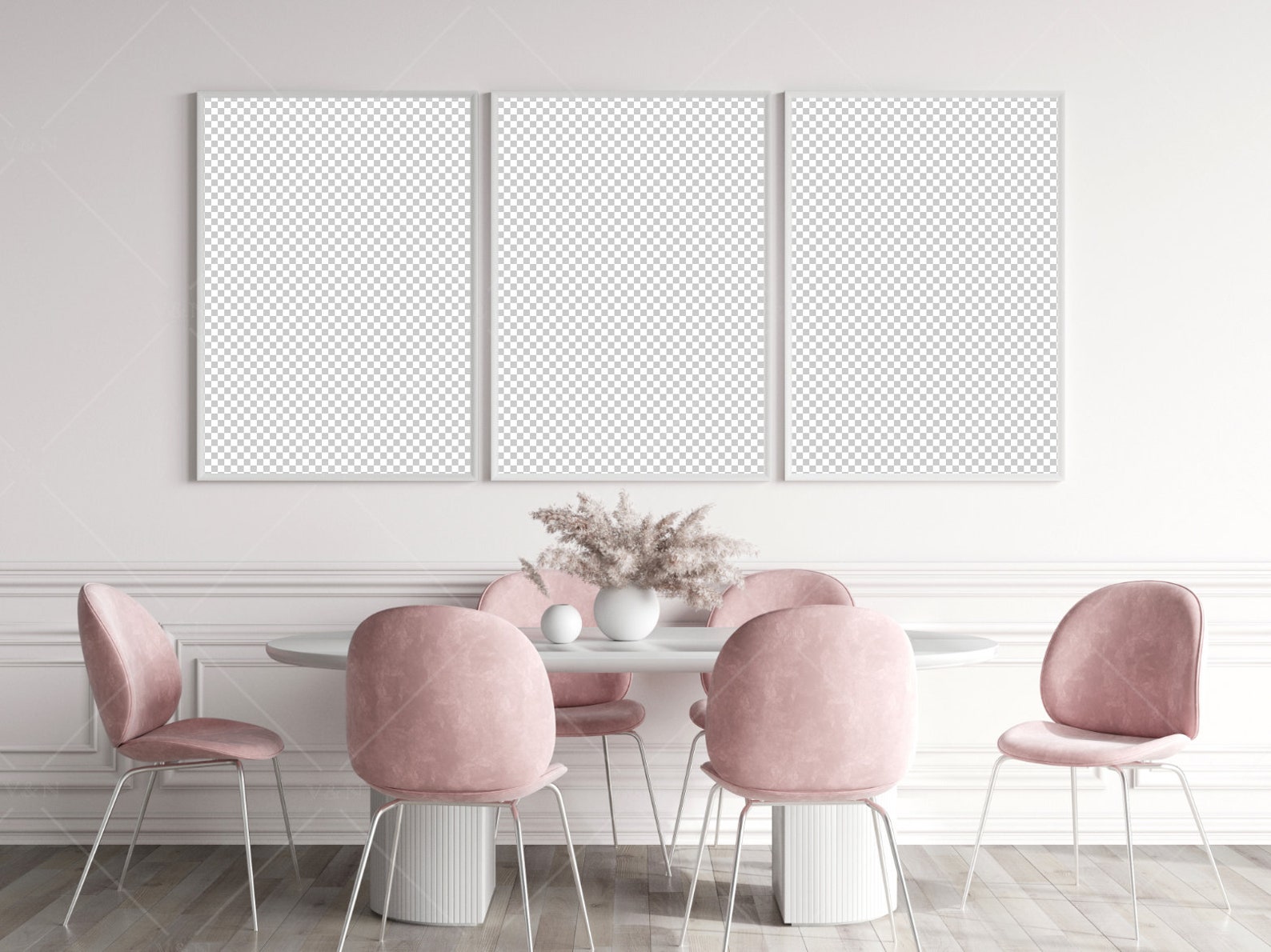 Dining Room Frame Mockup 3 Minimalist Frames Mockup Three Etsy