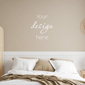 Bedroom Wall Mockup, Blank Wall Mockup, Empty Wall Mockup, Modern Boho Interior Wall Mockup