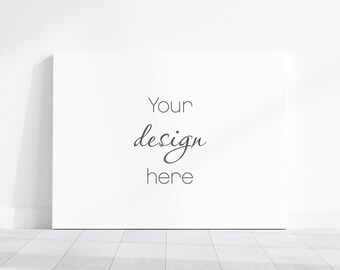 4x3 Canvas Mockup PSD, Minimalist Horizontal Landscape (Digital Download)