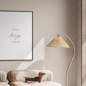 Frame Mockup in Modern Interior Room, Poster Mockup, PSD JPG